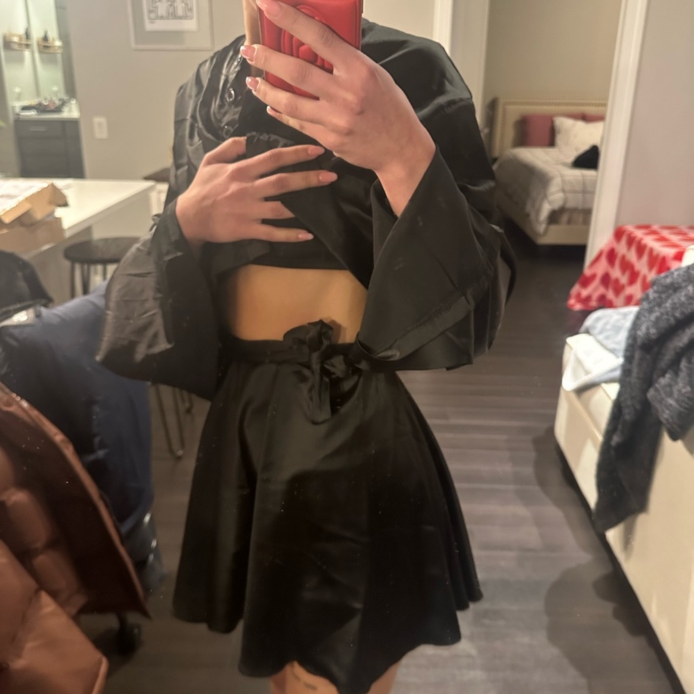 Two piece black set.